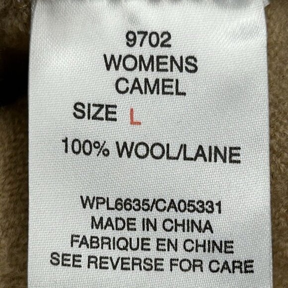 Woolrich Sweater Vest Womens Large Wool Camel Tan Full Zip Mock Neck Classic L - Picture 5 of 10